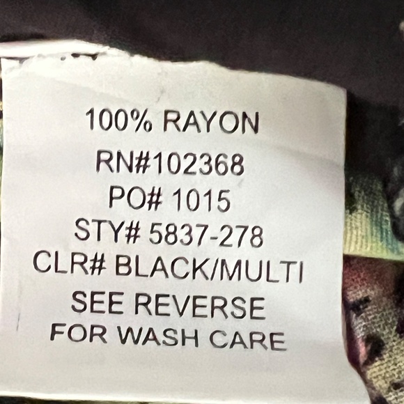 Blue Island Strapless Black/Floral Jumper (Hawaiian) Sz M - Picture 8 of 9